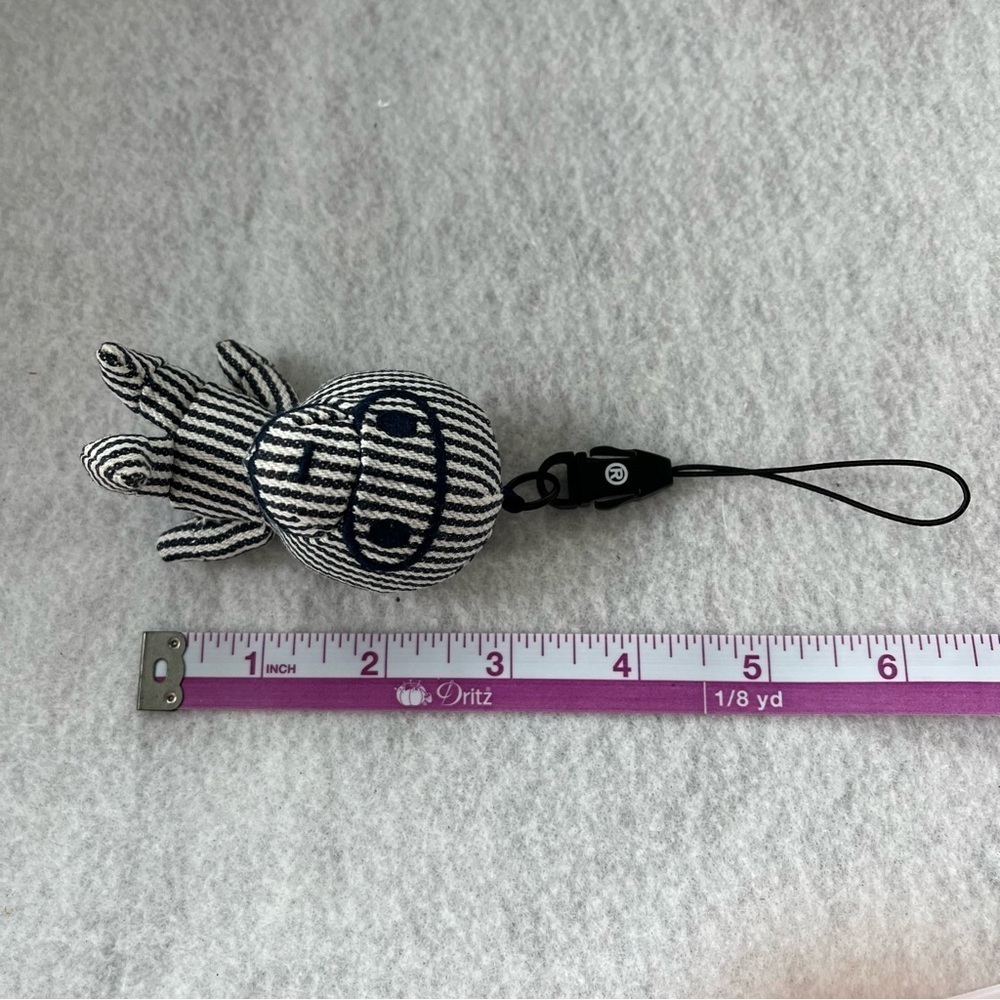 BAPE Blue Denim Striped Baby Milo Keychain Bathing Ape Japan - Picture 5 of 5